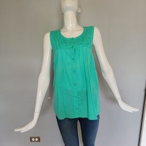 J Crew Button Front Sleeveless Top, BNWT, Size 14